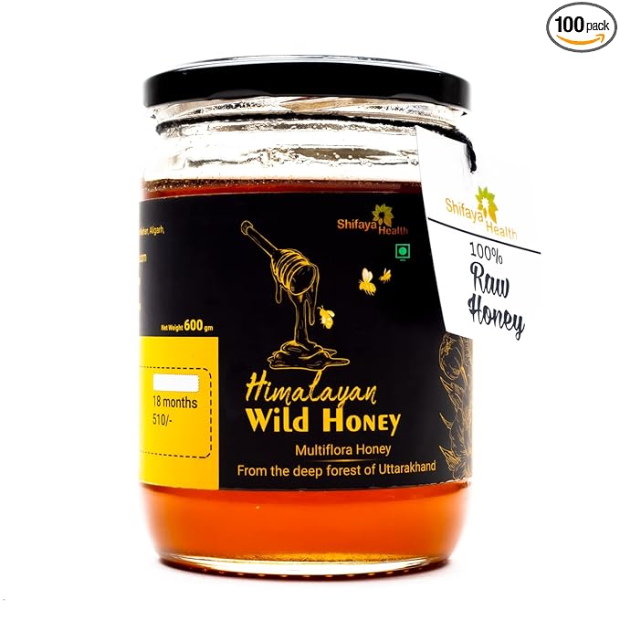 Shifaya Health Himalayan Wild Honey From Uttarakhand Forests|100% Raw,Natural And Unprocessed Honey(600)