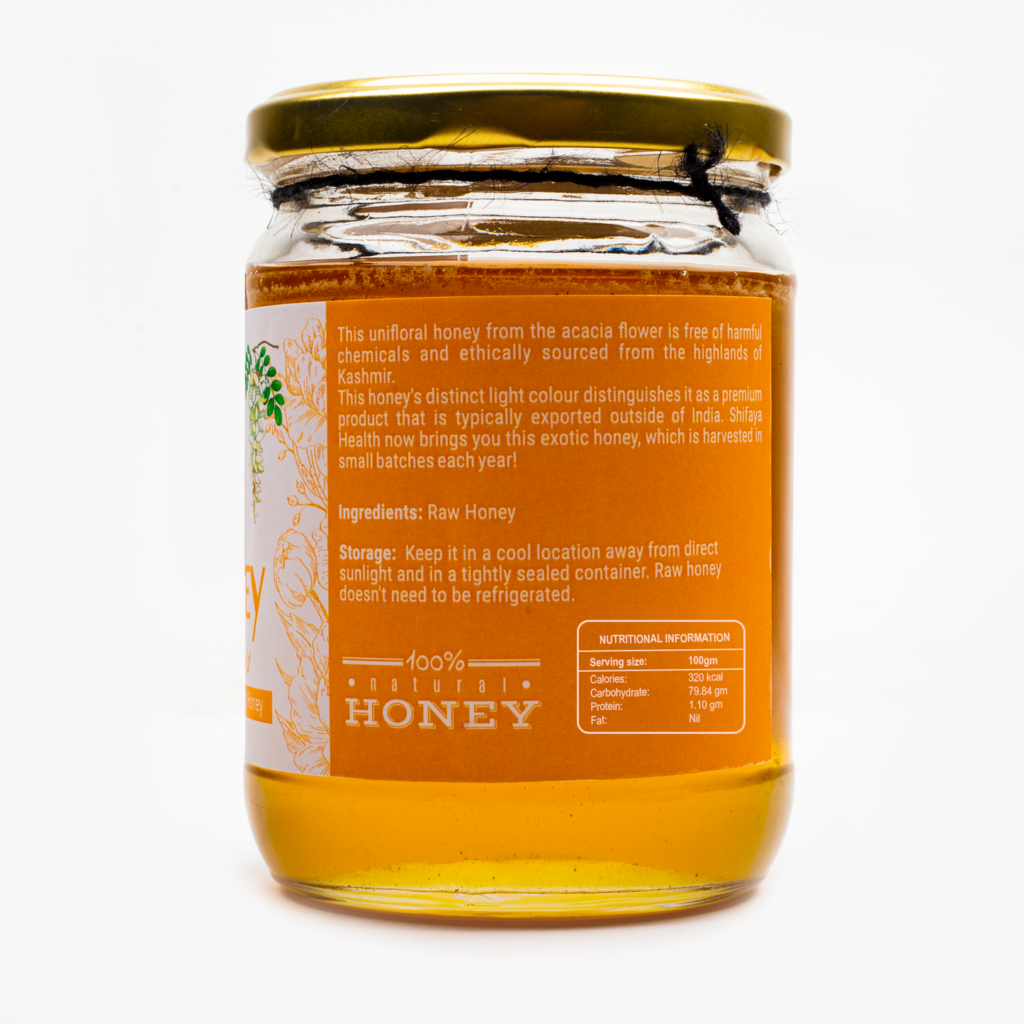 Acacia Honey - Kashmir | Unprocessed and Raw Honey (600 gms)