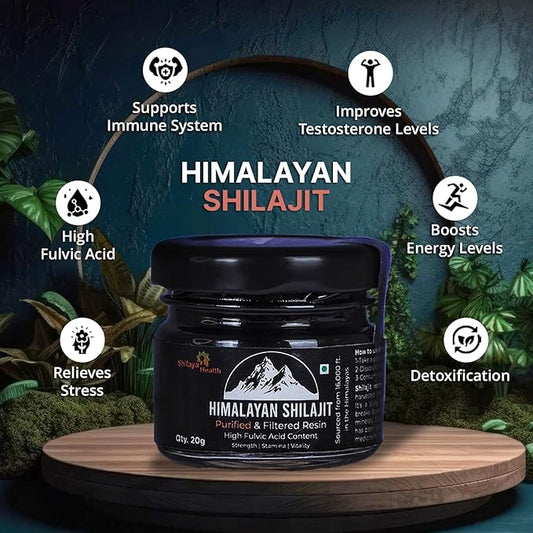 Pure Himalayan Shilajit Resin – 100% Authentic, Ayurvedic Supplement for Energy, Stamina & Men’s Health - 20 gm