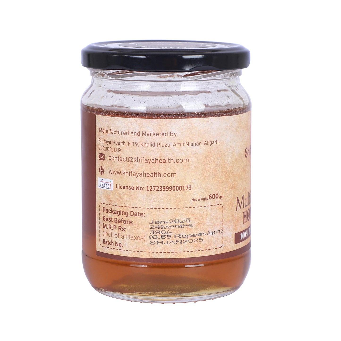 Pure Raw Multiflora Honey – Natural & Unprocessed - 600 gm